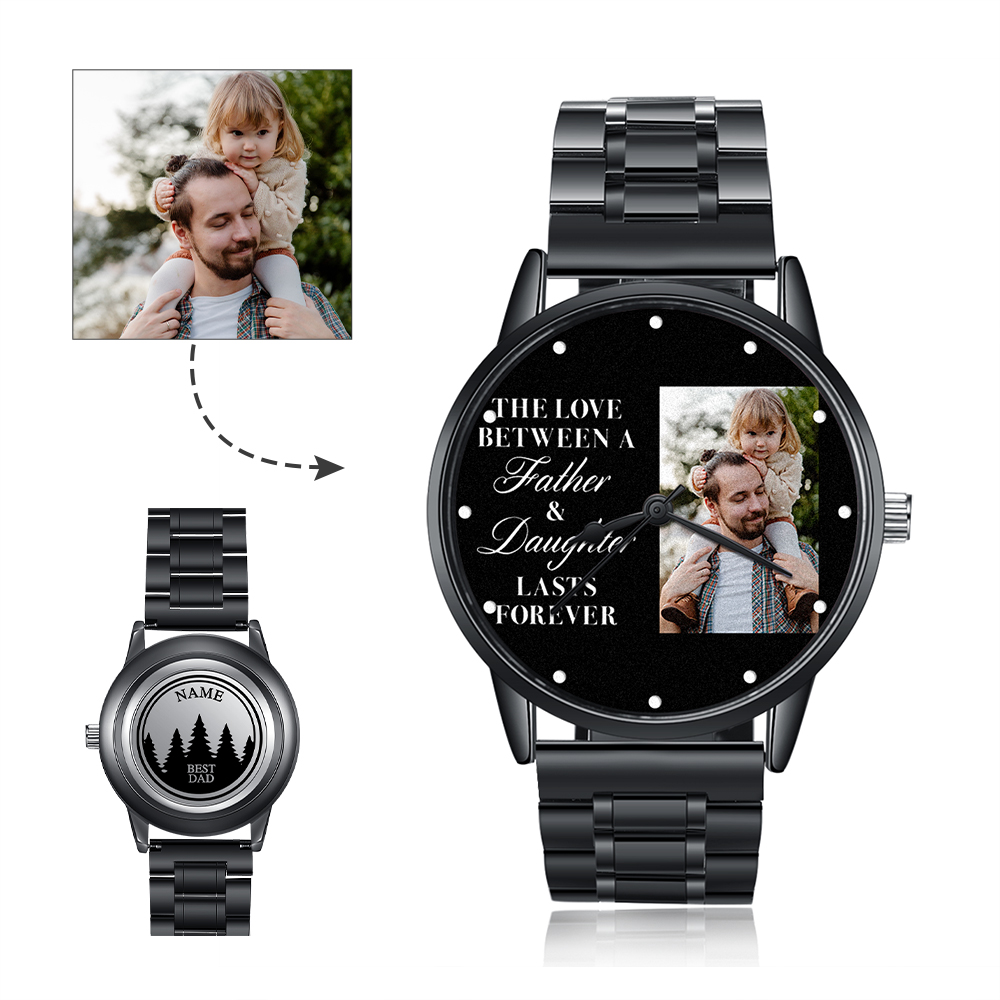 Personalised Photo Watch Custom 1 Photos Mechanical Watch Gifts for Him-Jessemade AU