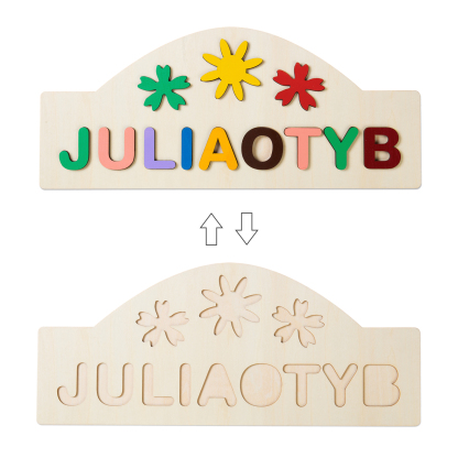 Personalised Kid's Wooden Name Alphabet Puzzle Toy for Toddlers Early Learning Child Toy-Jessemade AU