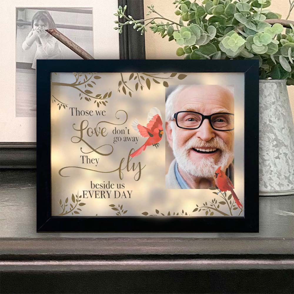 Personalised Photo Frame Lighted Shadow Box Memorial Gift "Those We Love Don't Go Away"-Jessemade AU