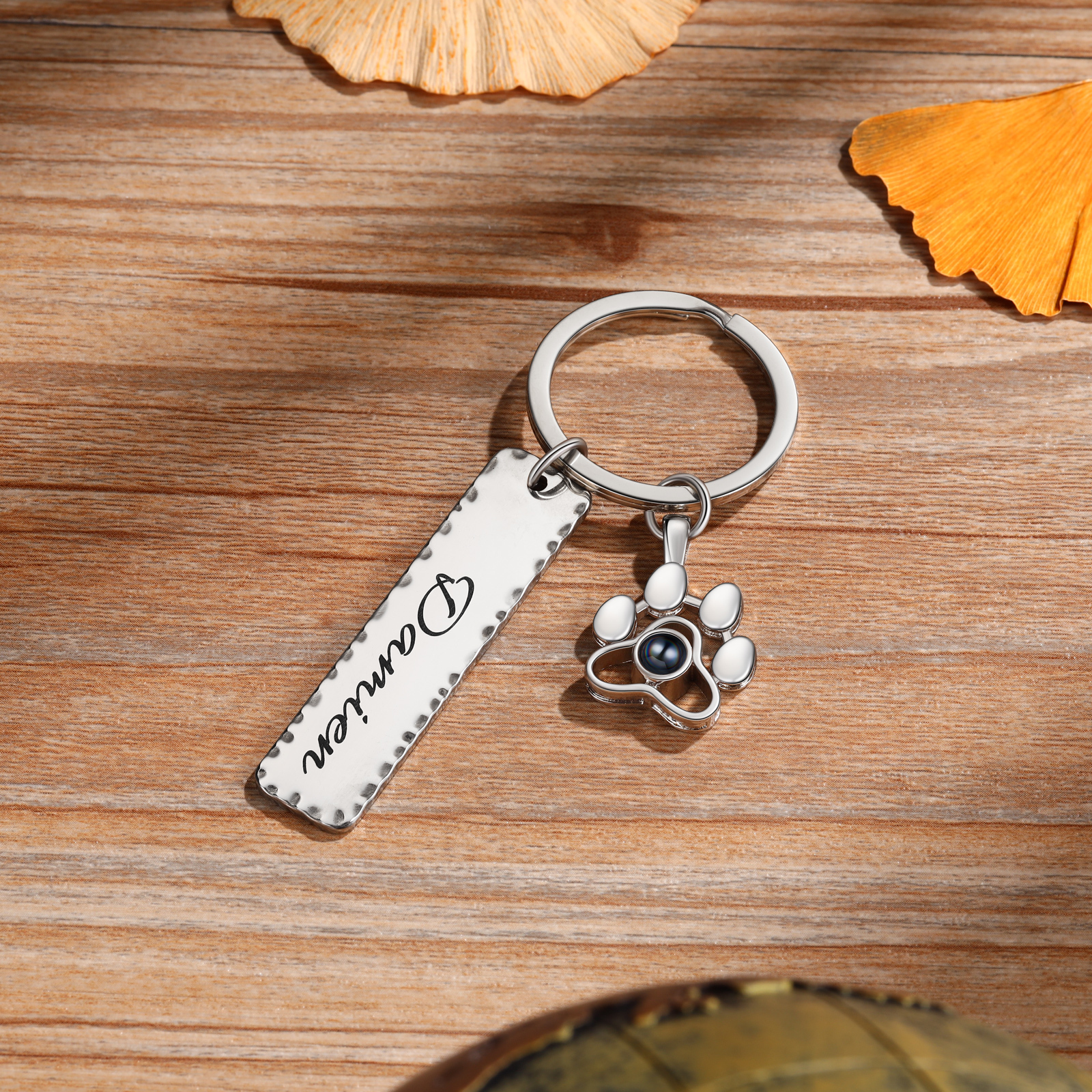 Personalised Projection Keychain Custom Photo & Name Keyring Gift For Family/Friend/Couple-Jessemade AU