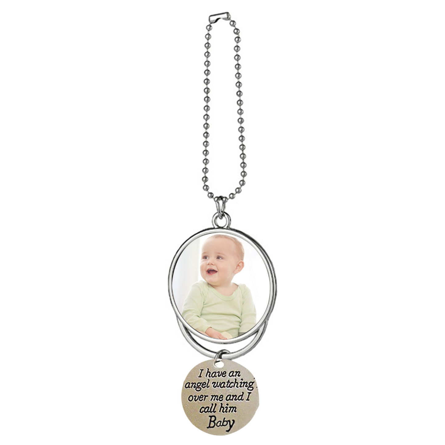Personalised Photo Ornament I Have an Angel Watching Over Me Car Hanging Gifts-Jessemade AU
