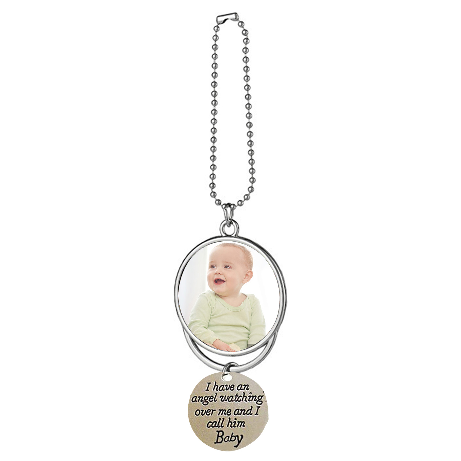 Personalised Photo Ornament I Have an Angel Watching Over Me Car Hanging Gifts-Jessemade AU