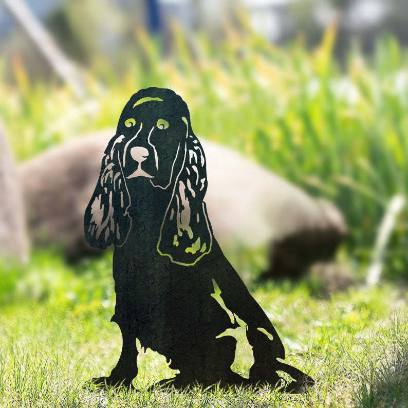 Cocker Spaniel Metal Dog Silhouette Garden Yard Decoration-Jessemade AU