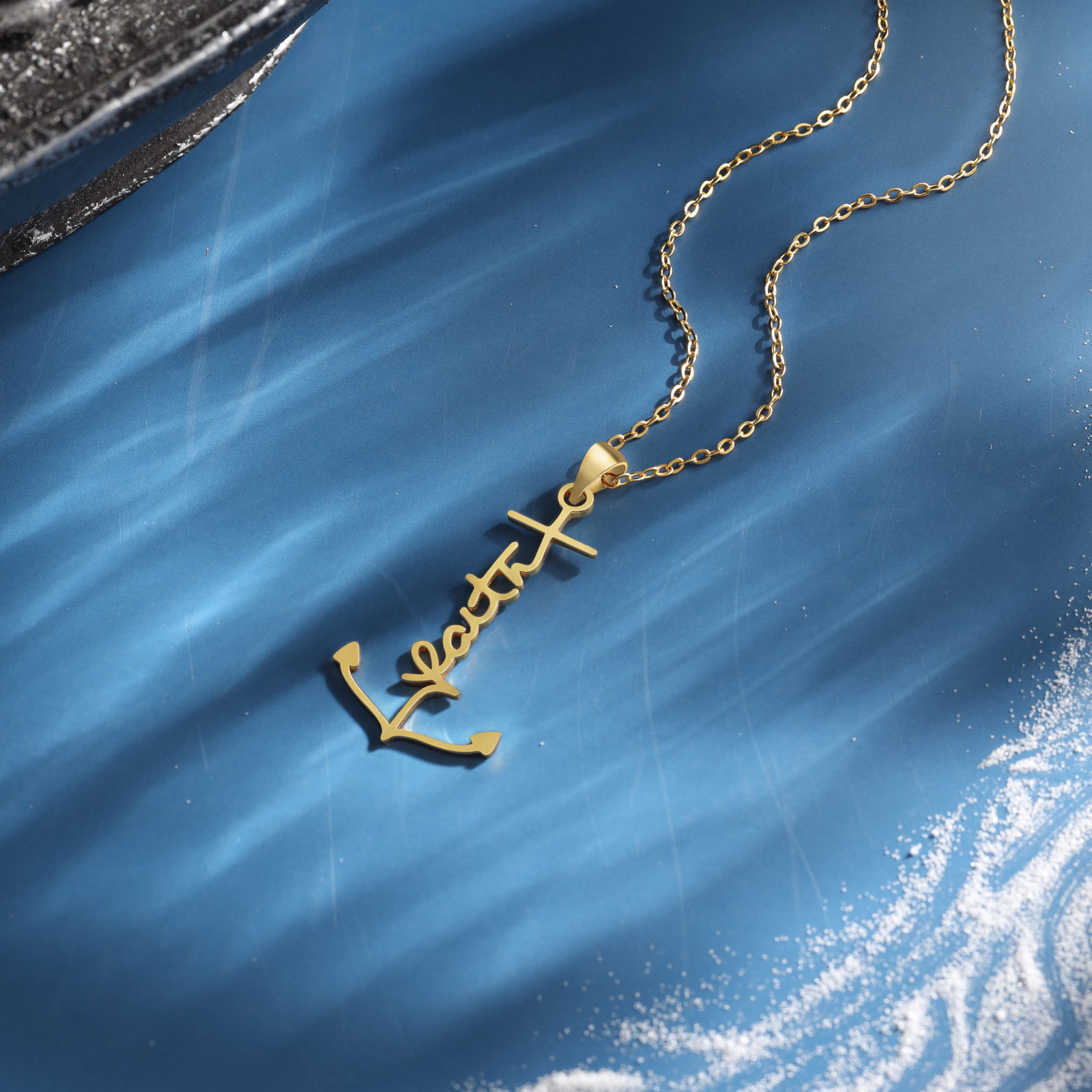 Anchor Name Necklace Personalised Name Necklaces Gift For Her-Jessemade AU