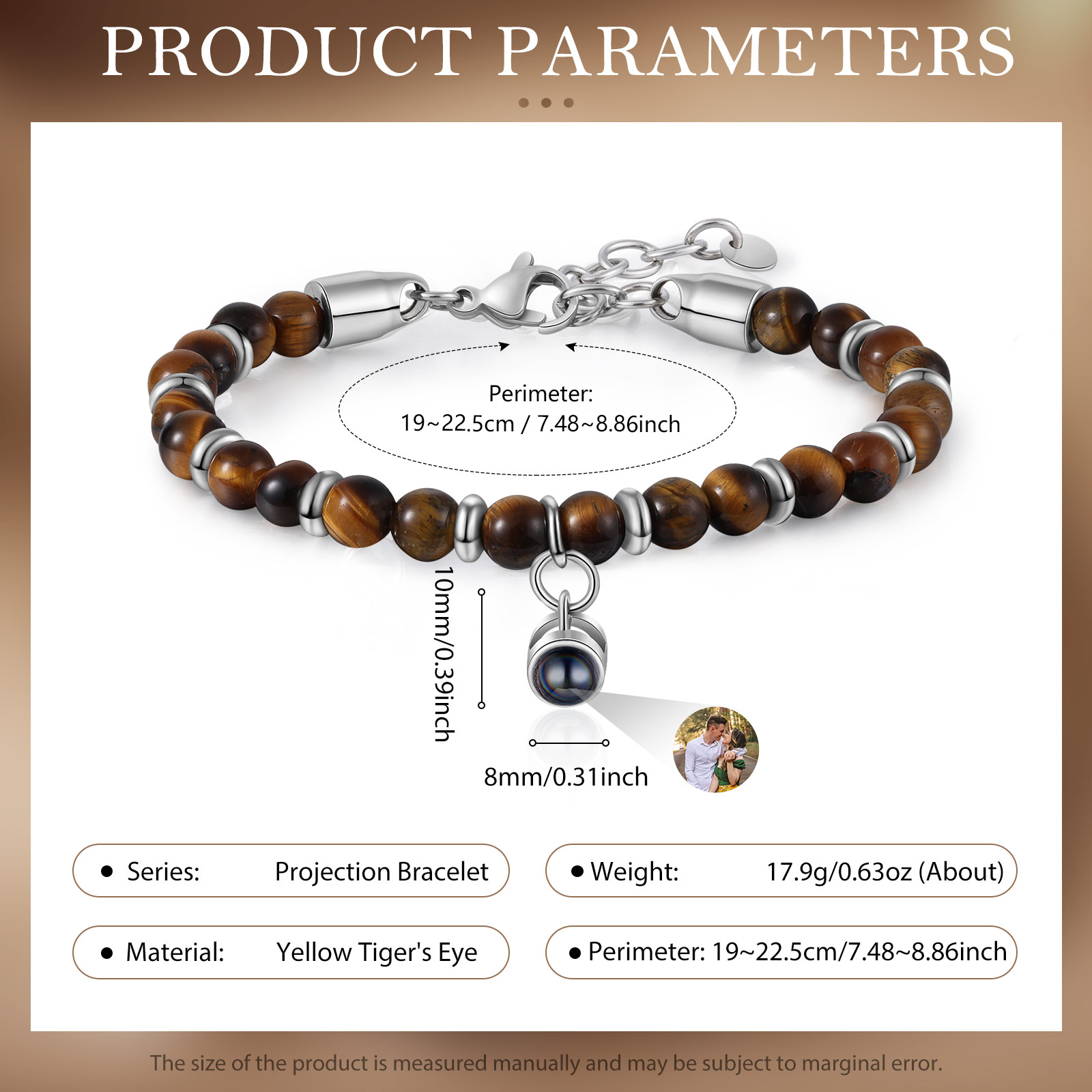 Personalised Projection Bracelet Custom Photo Bracelets Adjustable Bracelet Creative Gift for Him/Her-Jessemade AU