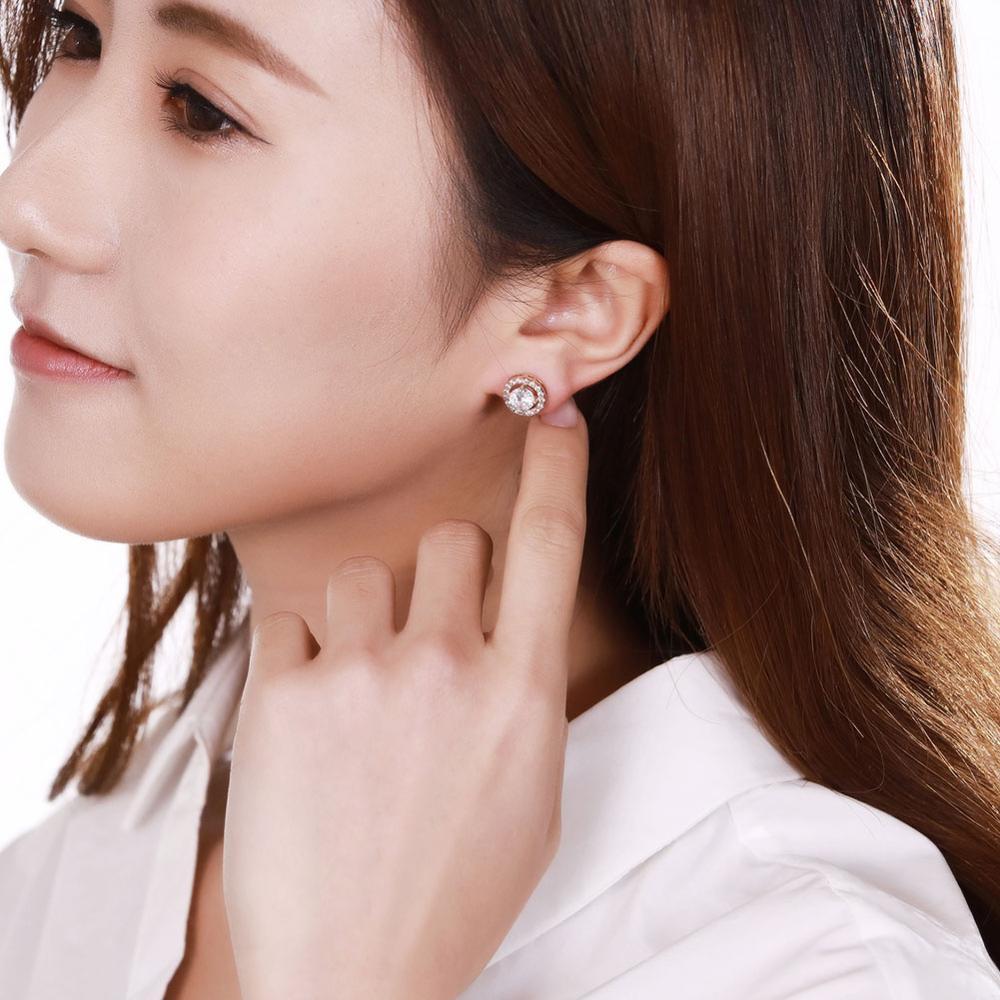 Rose Gold Stud Earrings Gifts for Women-Jessemade AU