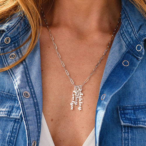 Personalised Chain Link Necklace Custom 2 Names Necklace Gift For Women-Jessemade AU