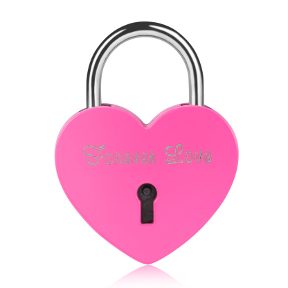 Personalised Heart Engraved Love Lock Custom Names Padlocks Gifts For Couple-Jessemade AU
