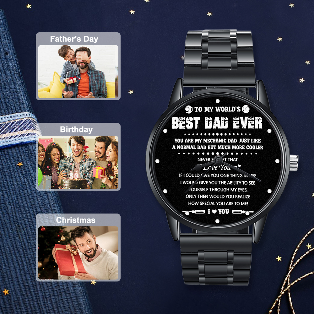 Personalised Photo Watch Customised Mechanical Watch Gifts for Him-Jessemade AU