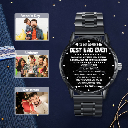 Personalised Photo Watch Customised Mechanical Watch Gifts for Him-Jessemade AU