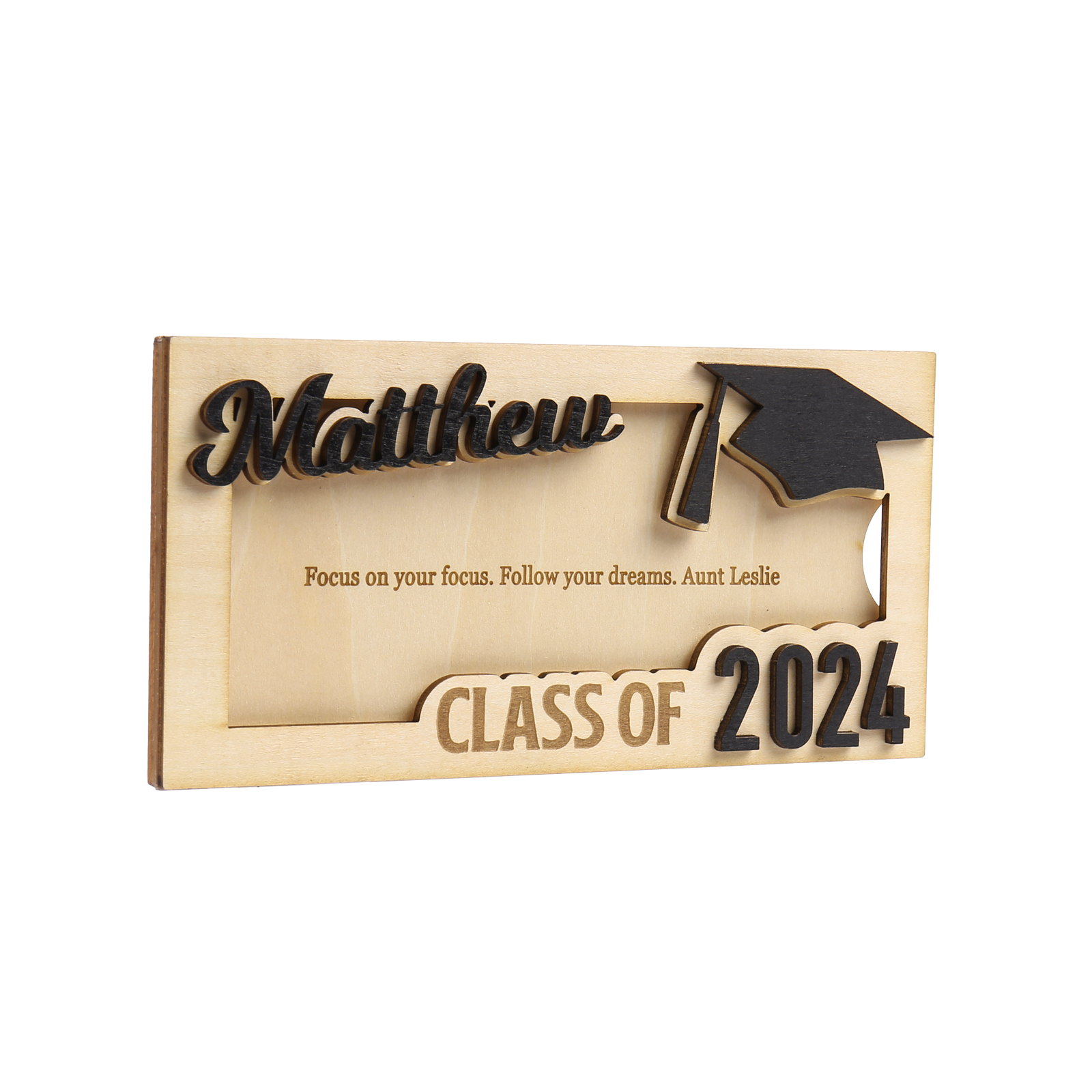 Class of 2024 Personalised Graduation Cash Clip Custom Name & Text Cash Box Creative Gifts for Her/Him-Jessemade AU