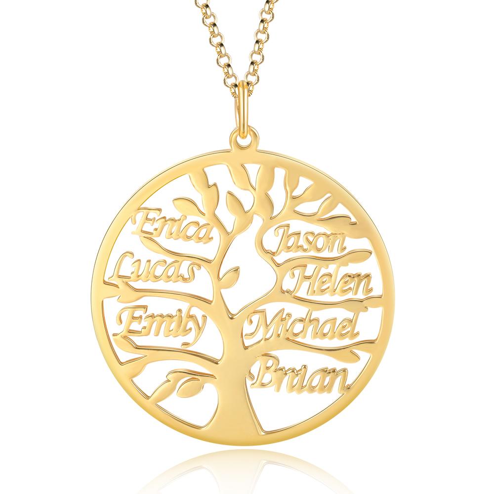 Personalised Family Tree Name Necklace Custom 7 Names Name Necklace-Jessemade AU