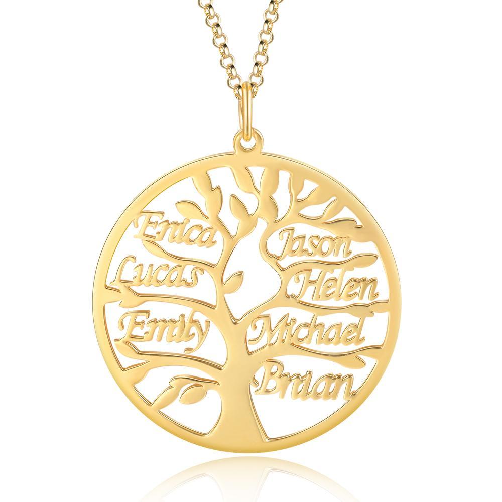 Personalised Family Tree Name Necklace Custom 7 Names Name Necklace-Jessemade AU