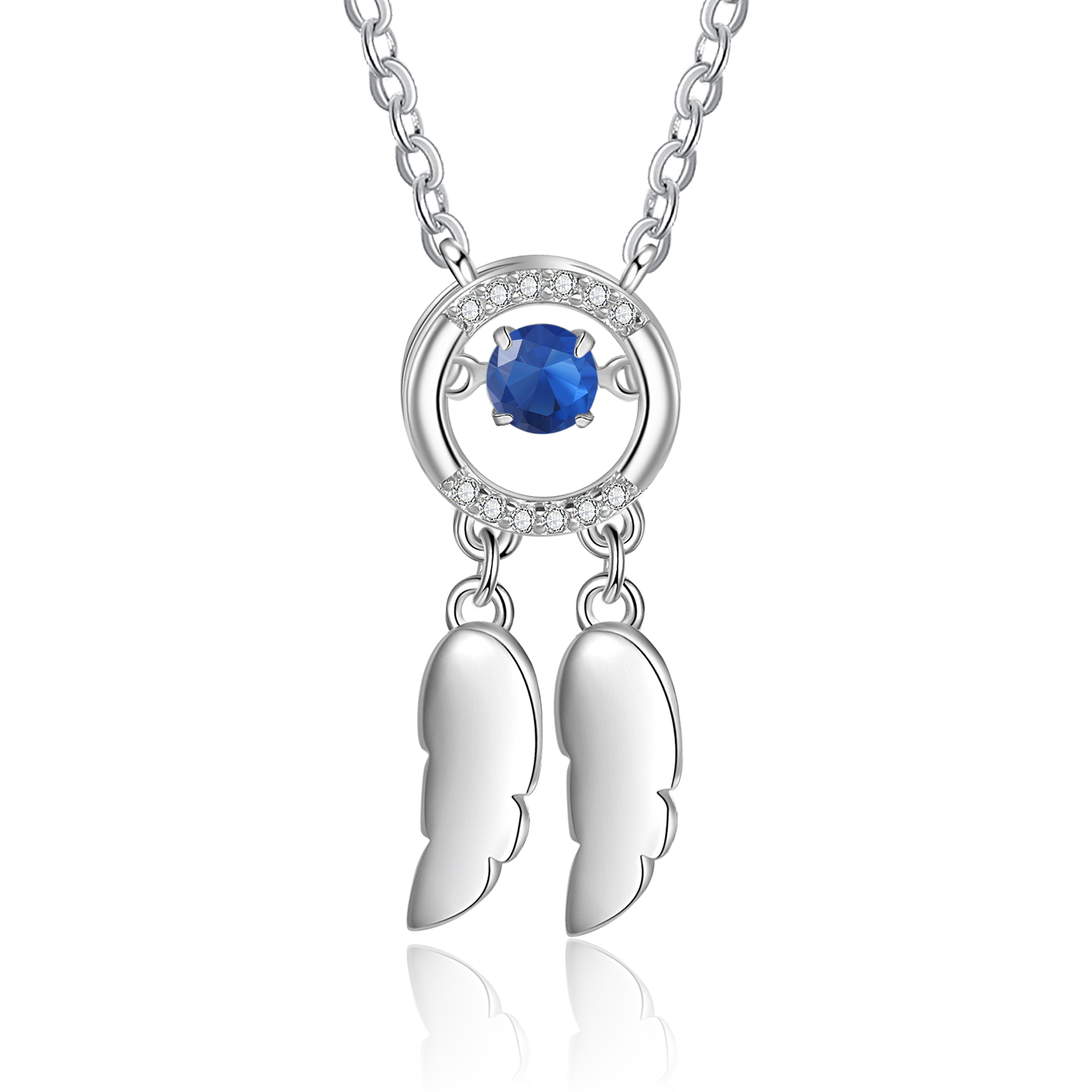 Personalised Dream Catcher Necklace with Dancing Stone Custom 2 Names Necklace-Jessemade AU