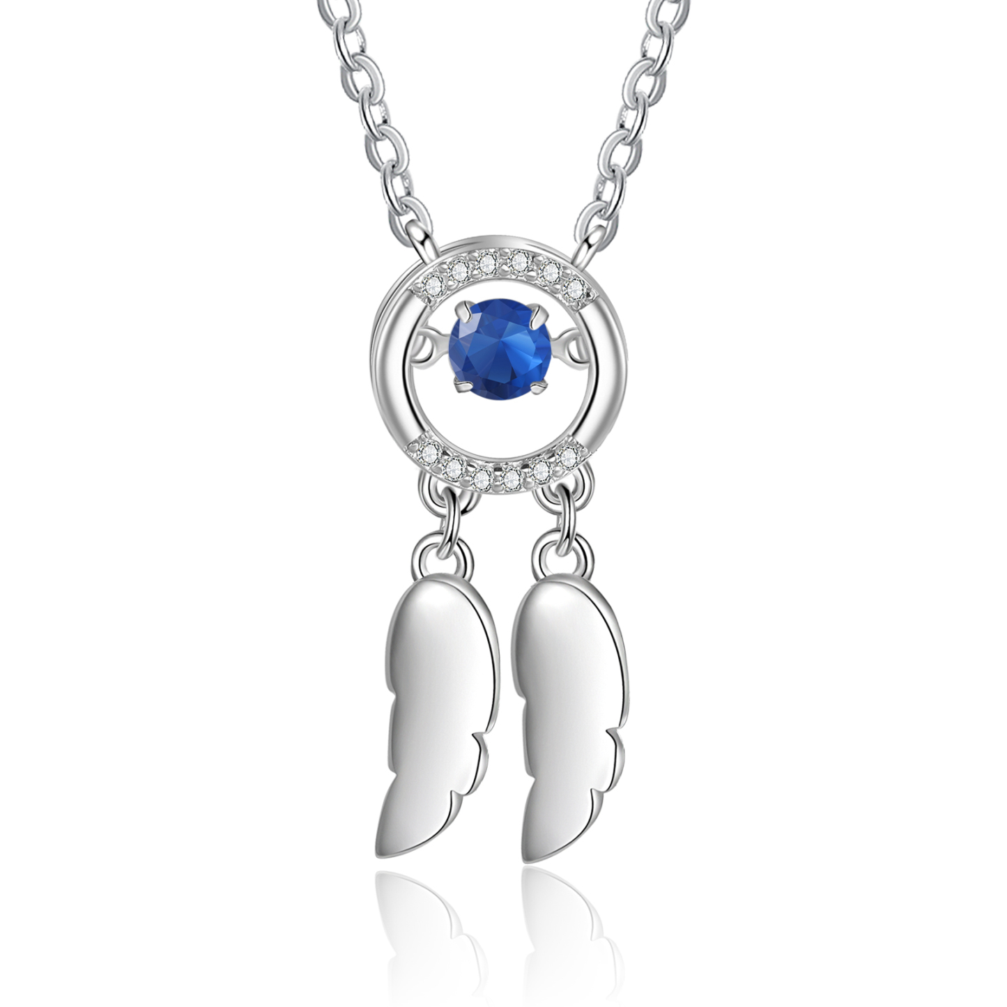 Personalised Dream Catcher Necklace with Dancing Stone Custom 2 Names Necklace-Jessemade AU