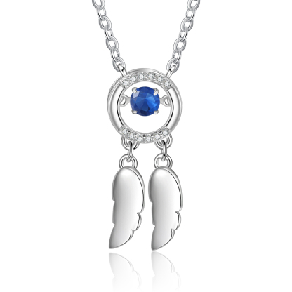Personalised Dream Catcher Necklace with Dancing Stone Custom 2 Names Necklace-Jessemade AU