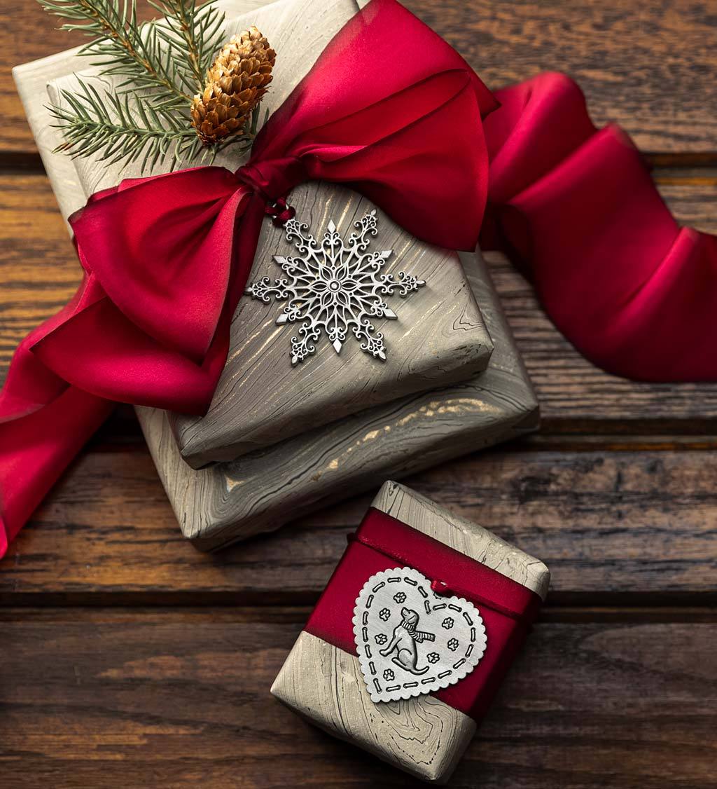 Solid Pewter Christmas Tree Ornament Gifts for Family-Jessemade AU