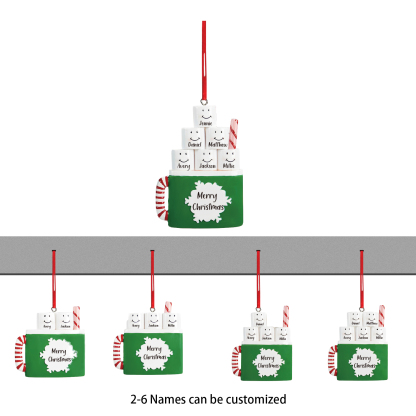 5 Names - Personalised Xmas Ornament Custom Name & Text Christmas Tree Wooden Decor Gift for Family Friends-Jessemade AU