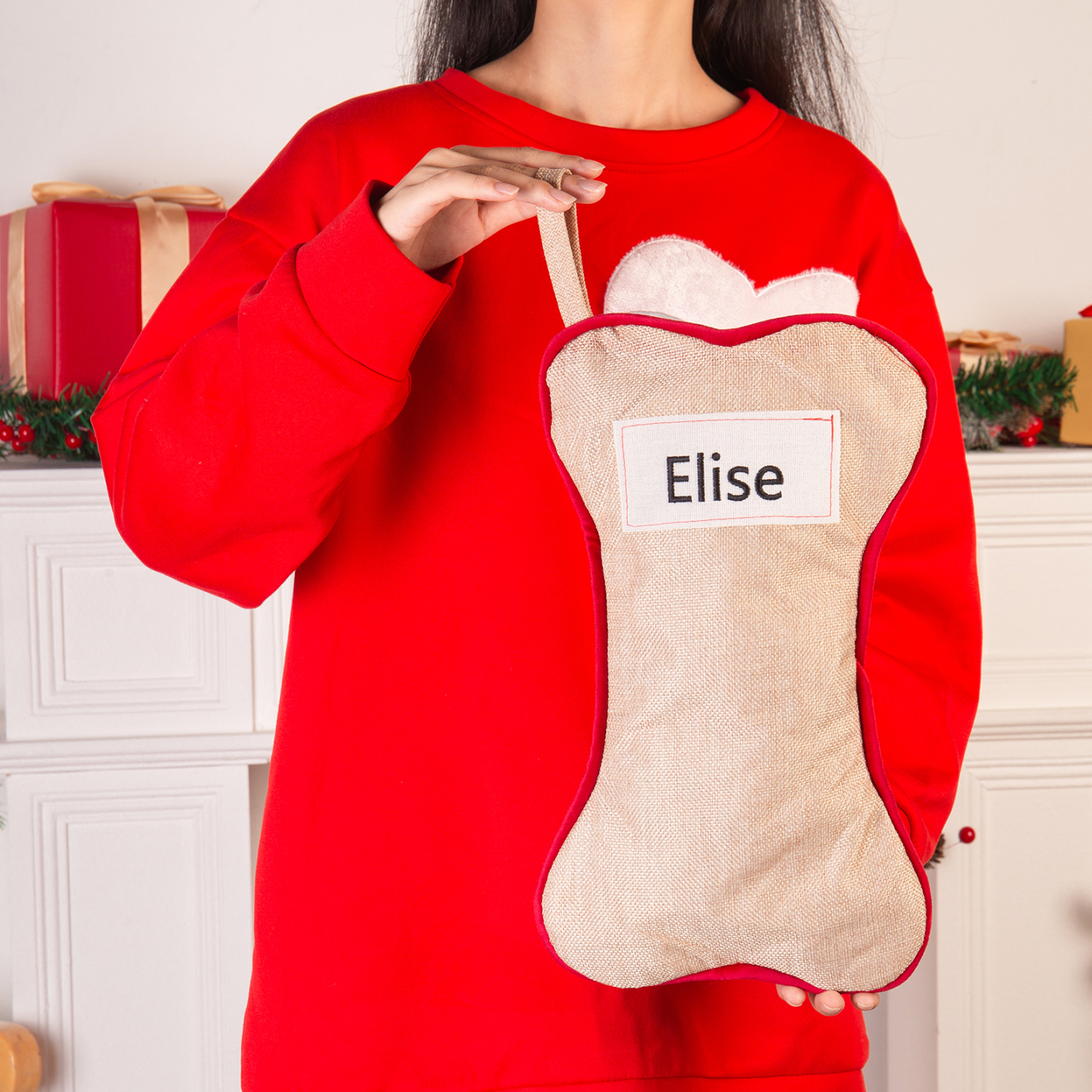 Custom 1 Name Christmas Stockings Ornaments Personalised Christmas Gifts for Family Friends-Jessemade AU