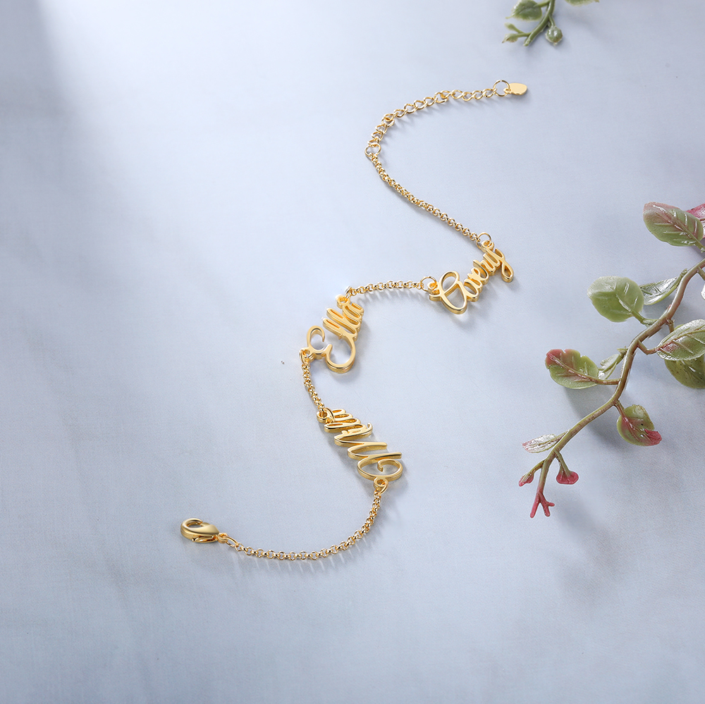 Personalised Bracelet Custom 3 Names Bracelet Gift For Women-Jessemade AU