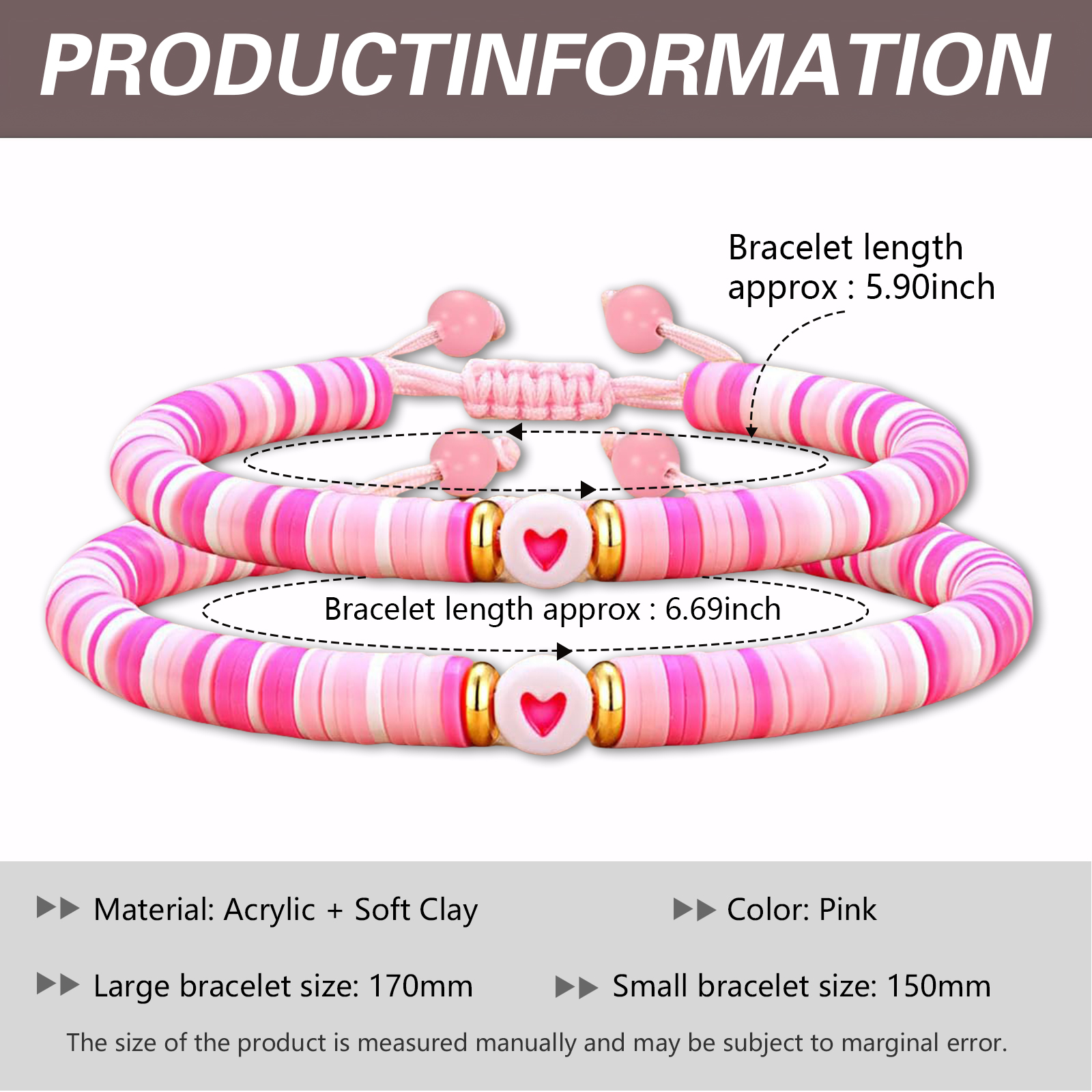 2 Pcs Bracelet Set Colourful Beaded Adjustable Bracelets with Message Card Gifts for Her - True Friendship Spans Time, Forever It Will Last-Jessemade AU