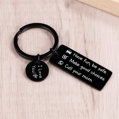 Have Fun Be Safe Make Good Choices Call Your Mom Keychain for Kids-Jessemade AU