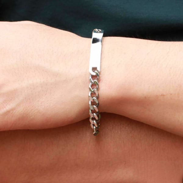 Personalised Cuban Chain Couple Bracelets Custom Names Matching Bracelet Love Gifts-Jessemade AU