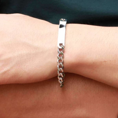 Personalised Cuban Chain Couple Bracelets Custom Names Matching Bracelet Love Gifts-Jessemade AU