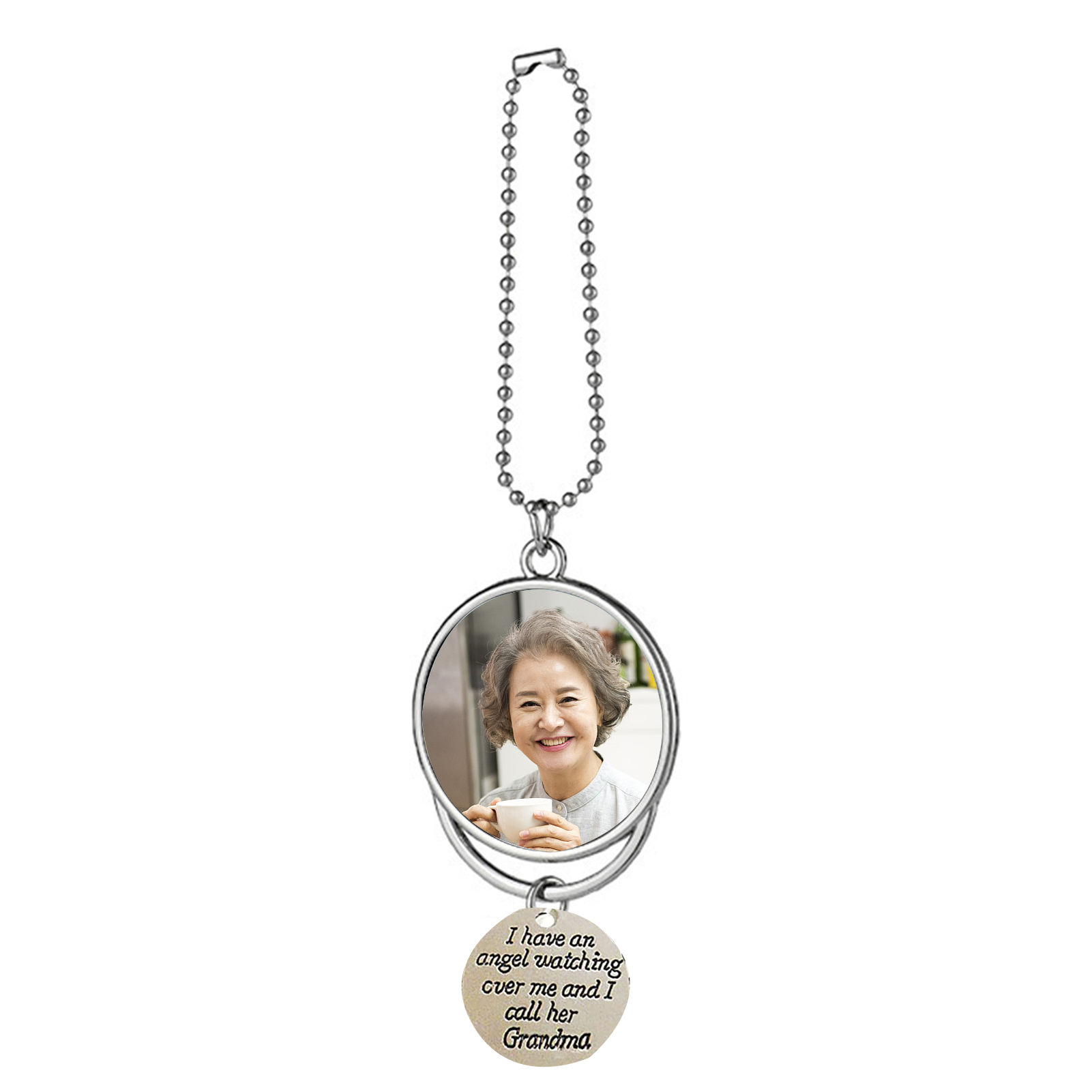 Personalised Photo Ornament I Have an Angel Watching Over Me Car Hanging Gifts-Jessemade AU