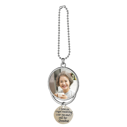 Personalised Photo Ornament I Have an Angel Watching Over Me Car Hanging Gifts-Jessemade AU