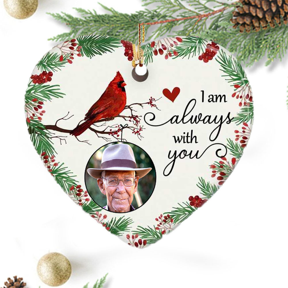 Personalised Photo Cardinal Ornament Always With You Memorial Ornament-Jessemade AU