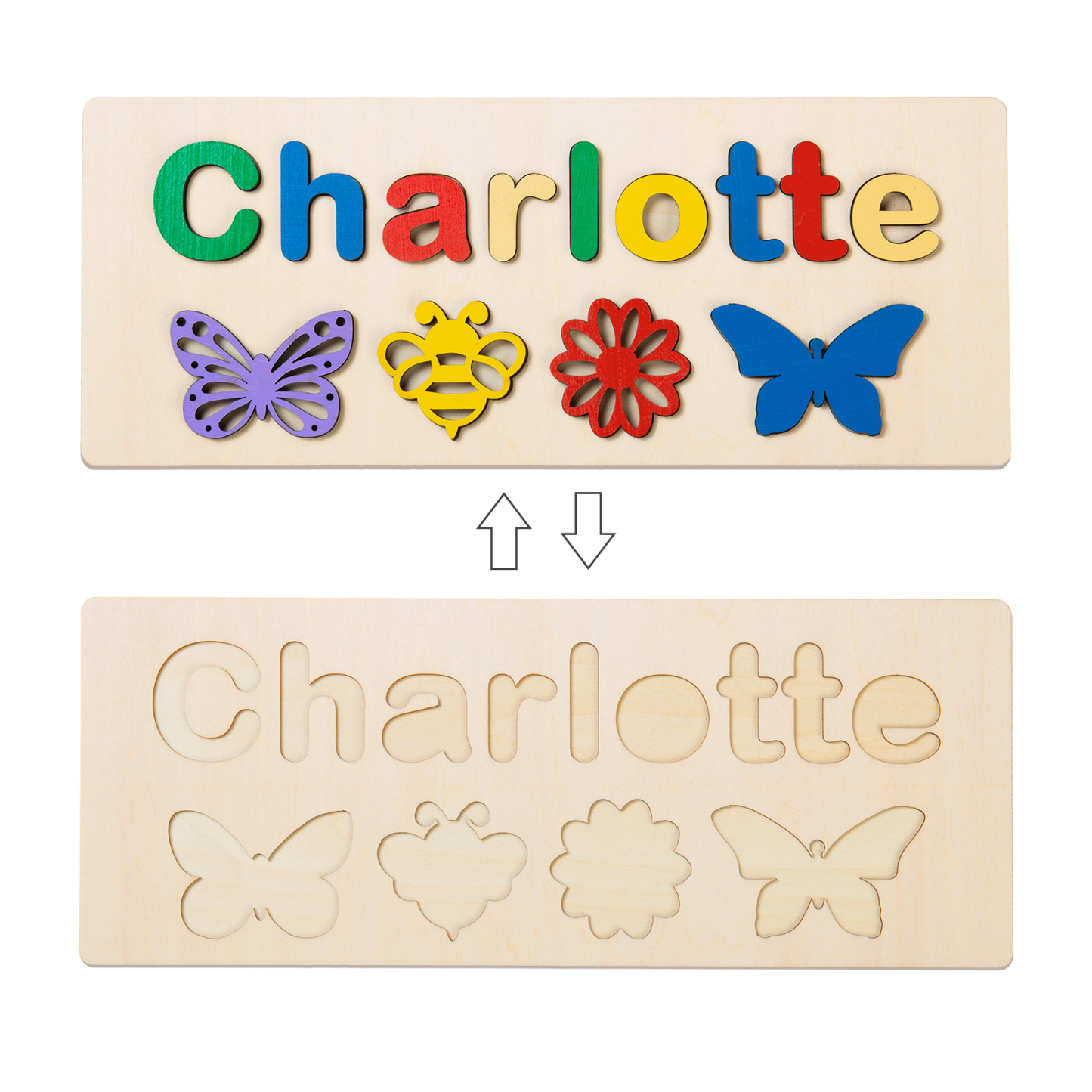 Personalised Kid's Wooden Name Alphabet Puzzle Toy for Toddlers Early Learning Child Toy-Jessemade AU