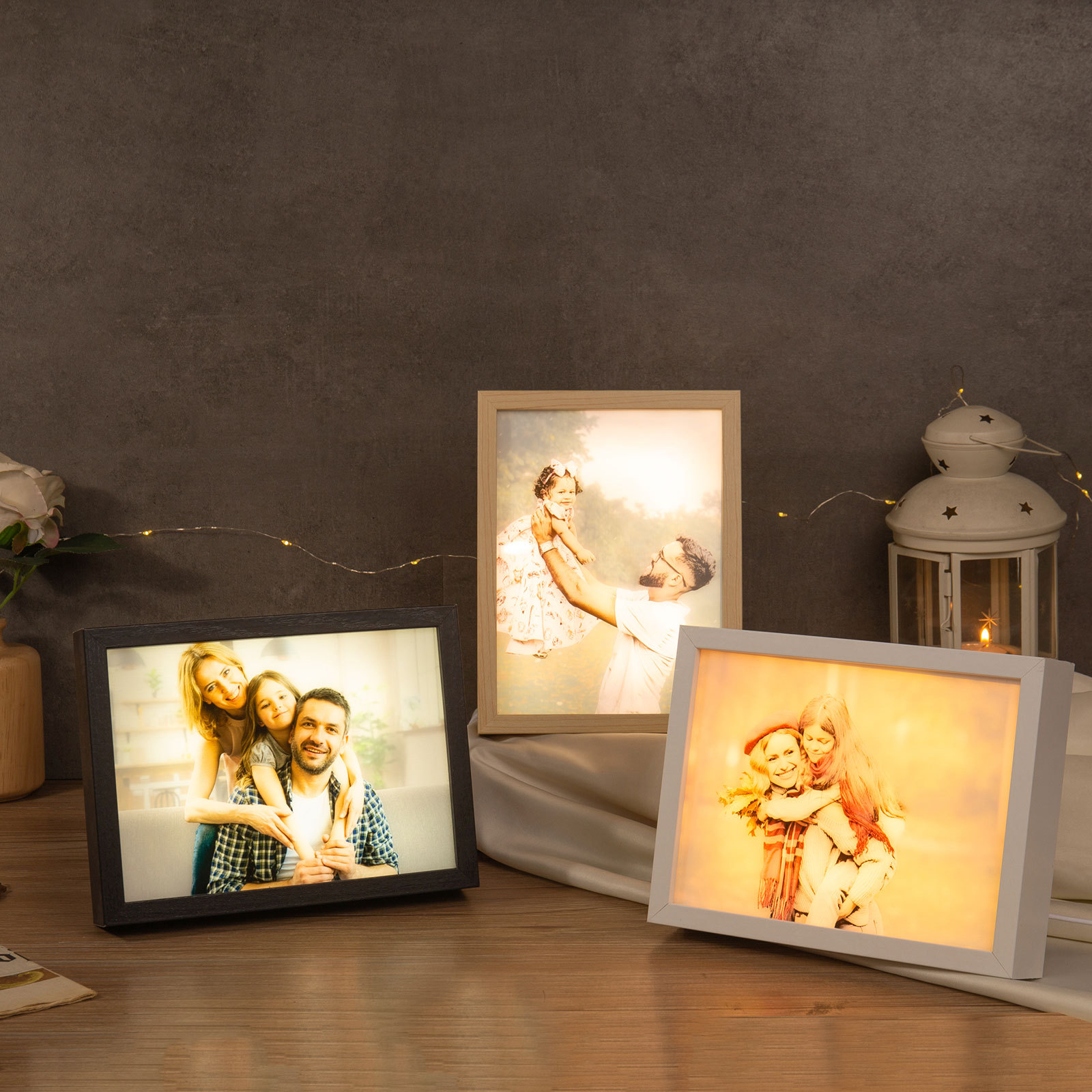 Personalised Photo Frame Night Light Changeable Colour Lamp Home Decor Personalised Gifts for Family Friends-Jessemade AU