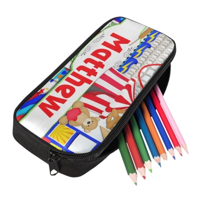 Personalised  Name Pencil Case Bear Pen Bag Zipper Back to School Gifts for Student-Jessemade AU