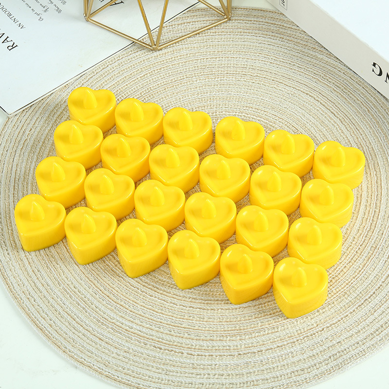 1 Piece Red Electronic Candle Heart-Shaped Night Light LED Romantic Decorations-Jessemade AU