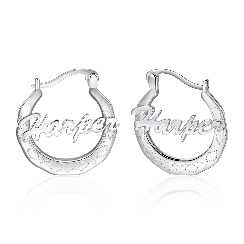 Personalised Hoop Name Earrings for Her-Jessemade AU