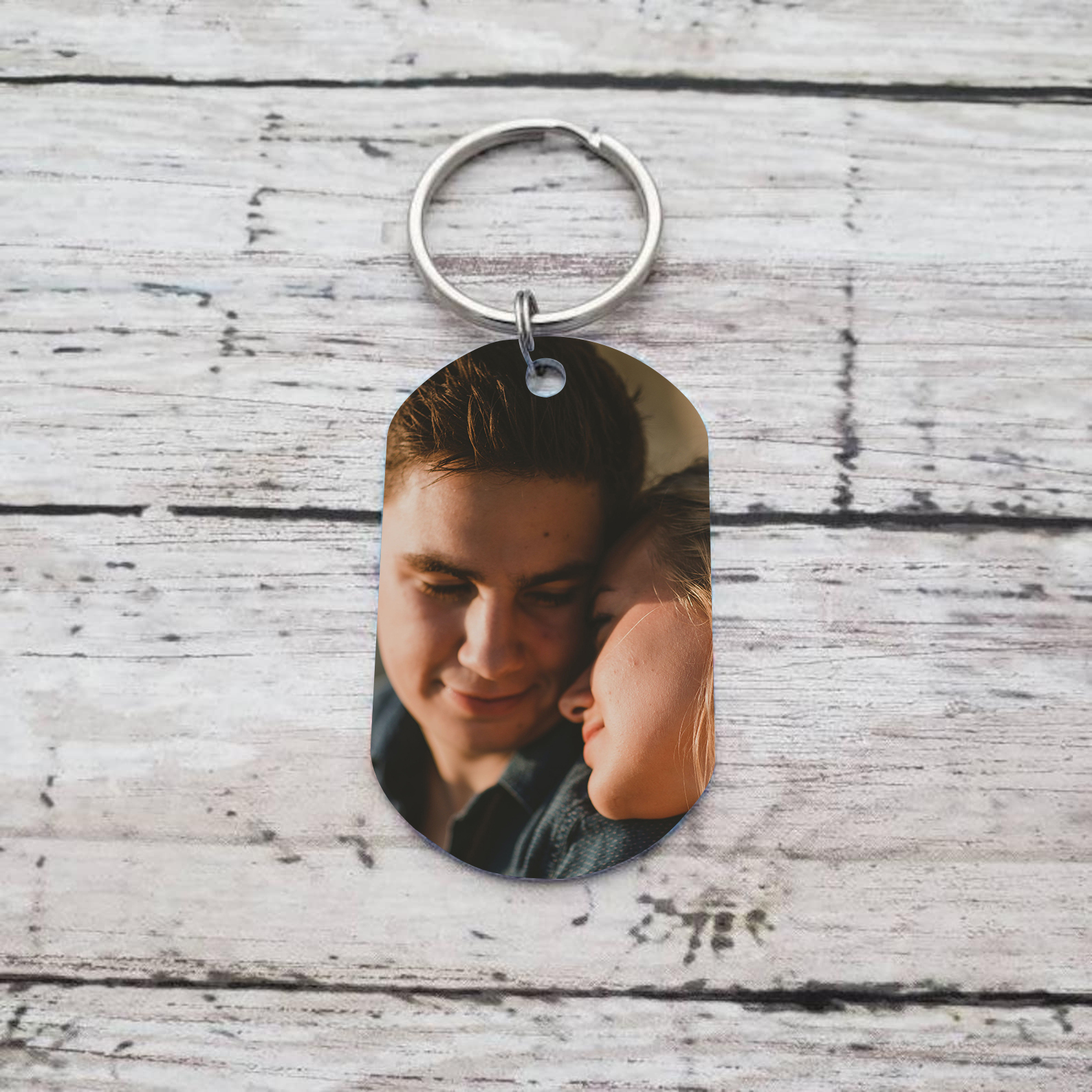 Personalised Couple Photo Keychain Custom 2 Names & Text & Year Keyring Pinky Swear Gift for Him/Her-Jessemade AU