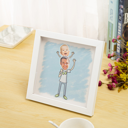 Personalised Family Stereo Photo Frame With Dog-Jessemade AU