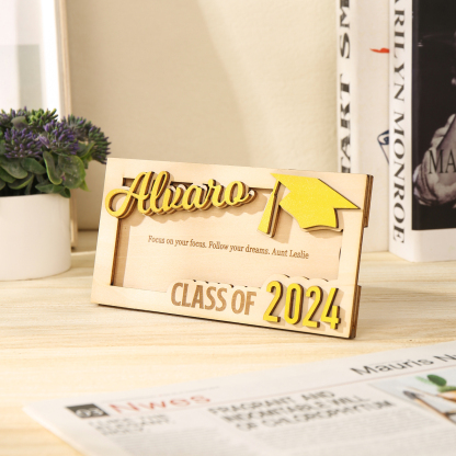 Class of 2024 Personalised Graduation Cash Clip Custom Name & Text Cash Box Creative Gifts for Her/Him-Jessemade AU