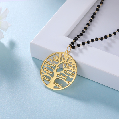 Personalised Family Tree Necklace Custom 8 Names Necklace Gift For Mother-Jessemade AU