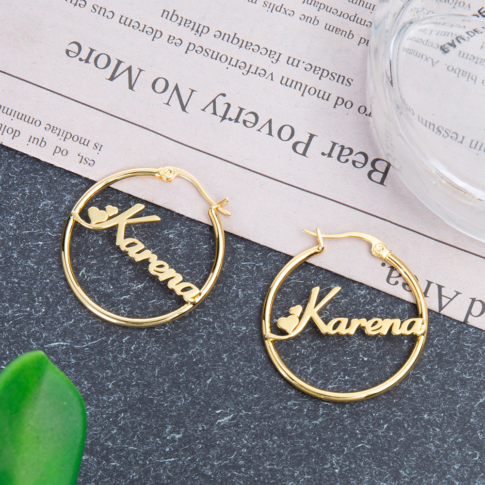 Custom Name Hopp Earrings-Jessemade AU