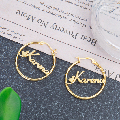 Custom Name Hopp Earrings-Jessemade AU