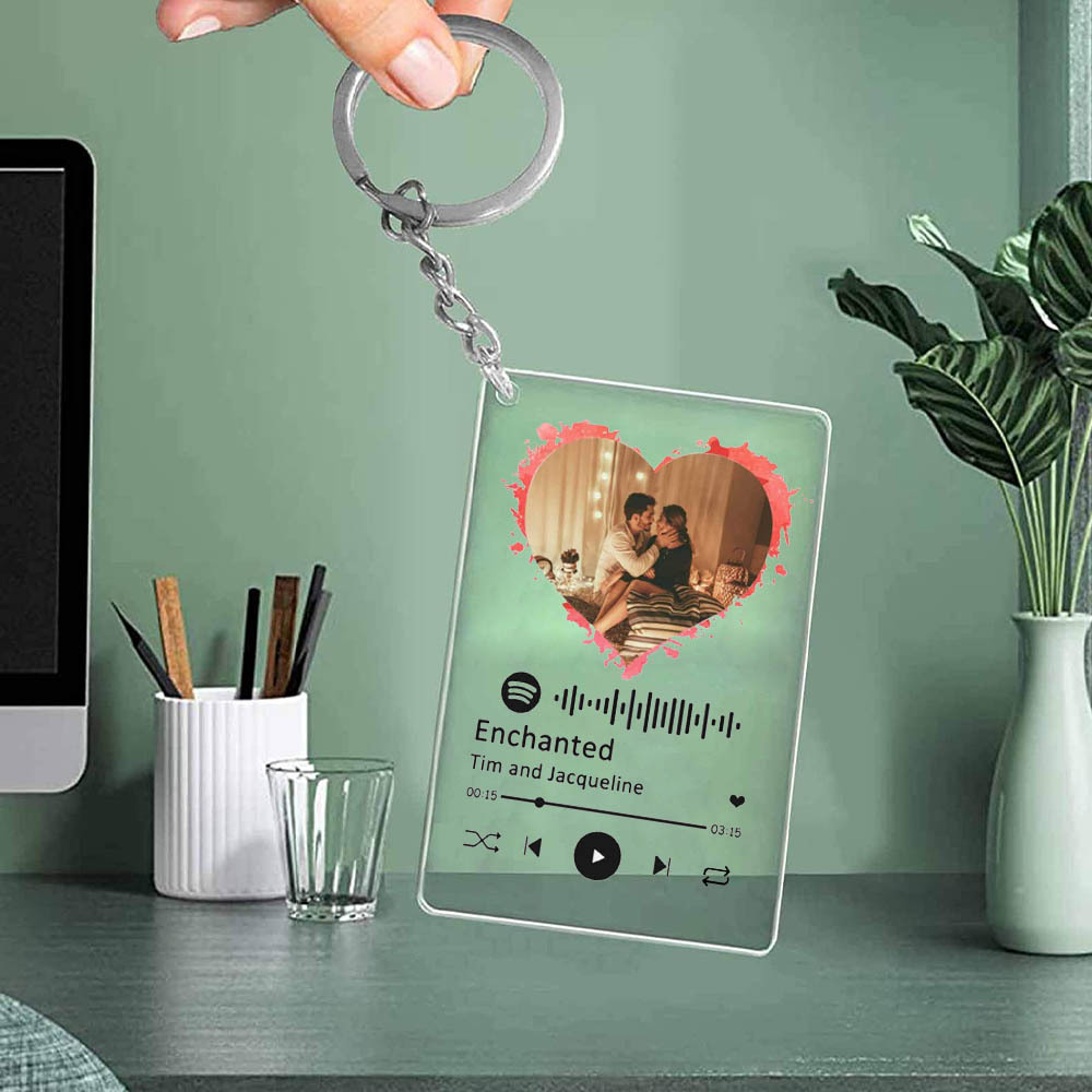 Personalised Spotify Code Keychain Custom 1 photo-Jessemade AU