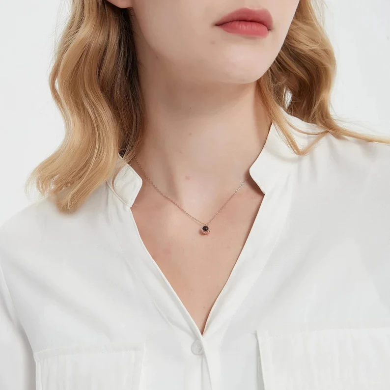Personalised Projection Necklace Love Style Photo Necklace Gifts For Her-Jessemade AU