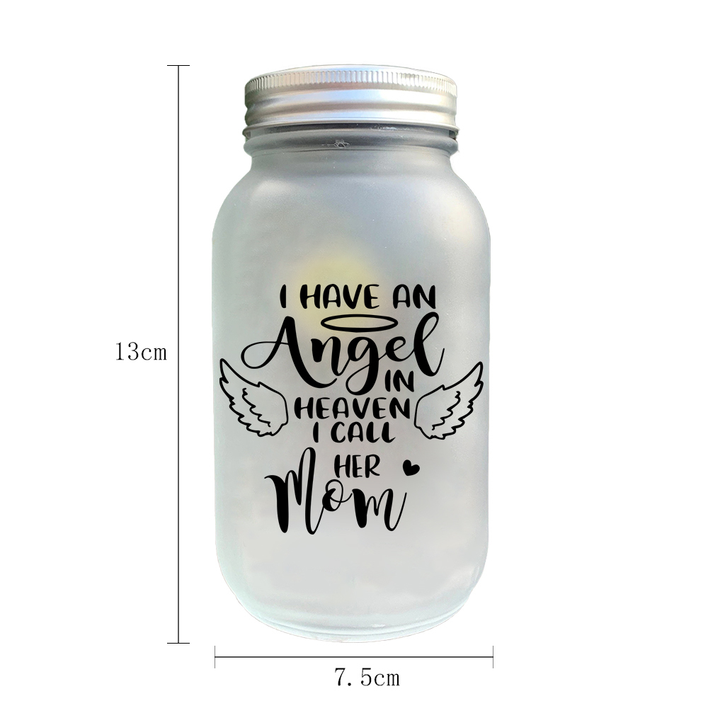 Memorial Jar Night Light "I Have An Angel In Heaven" Memorial Bottle Solar Light-Jessemade AU