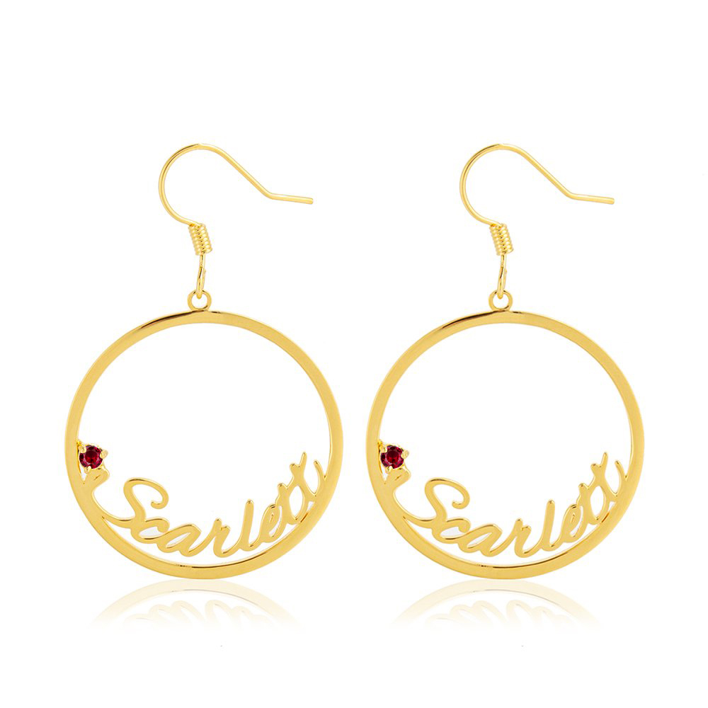 Personalised Name Earring Customised Name Hoop Earrings for Her-Jessemade AU