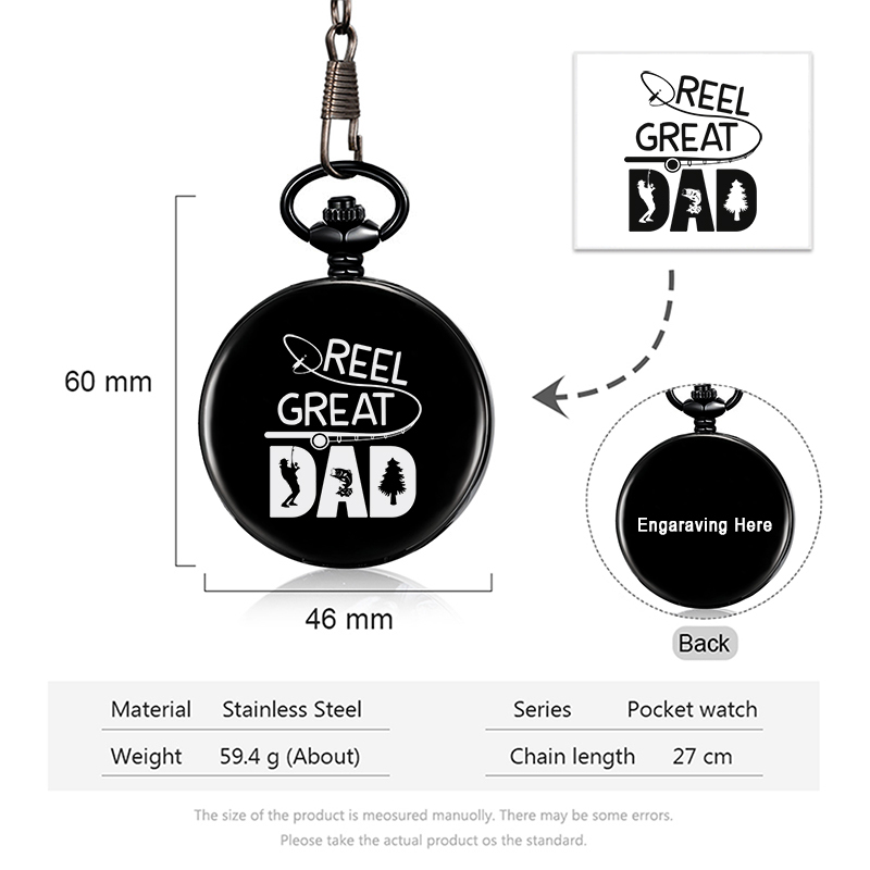 Personalised Pocket Watch Custom Names Gifts For Him-Jessemade AU
