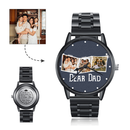 Personalised Photo Watch Custom 3 Photos Mechanical Watch Gifts for Him-Jessemade AU