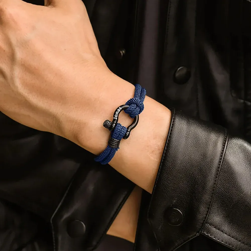 To My Son Personalised Name Love Knot Bracelet "Love You Forever" Nautical Bracelet for Son-Jessemade AU