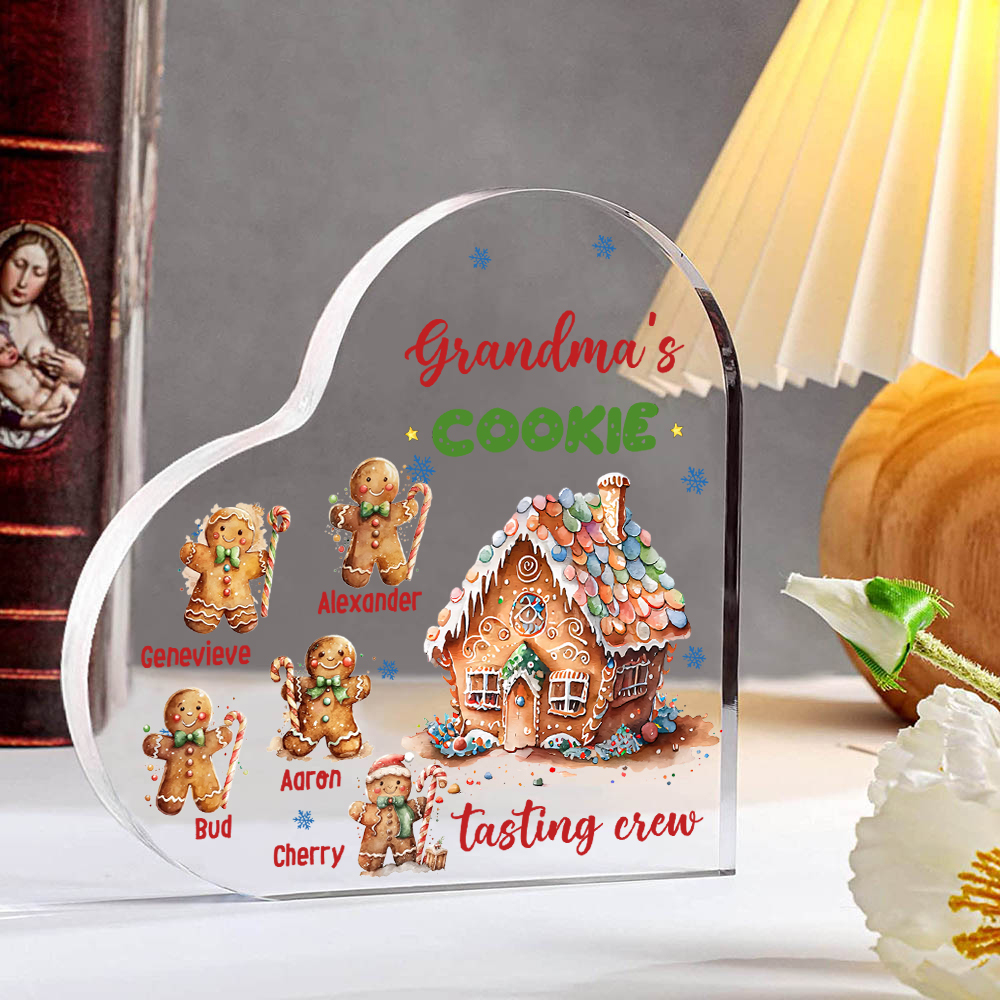 Acrylic Heart Keepsake Customised 6 Names Christmas Decor Personalised Gifts for Grandma Mum-Jessemade AU